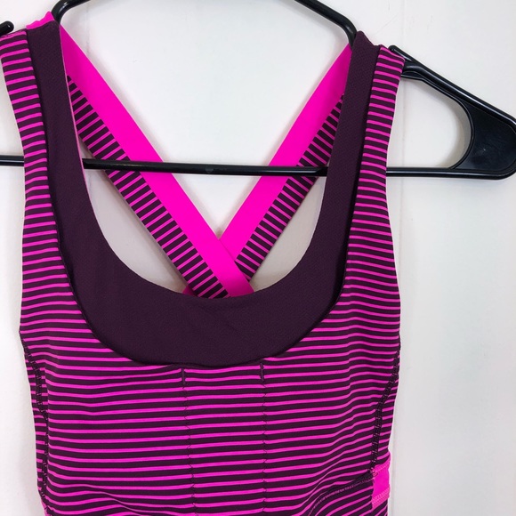 Lululemon Stuff your Bra Tank II Raspberry Plum Sz 4 - Picture 7 of 12